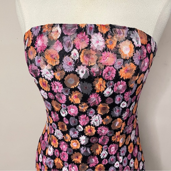 NWOT MISCREANTS Cupid Lace Mini Dress in Orange and Pink Floral, UK12 (US8) - Picture 4 of 13
